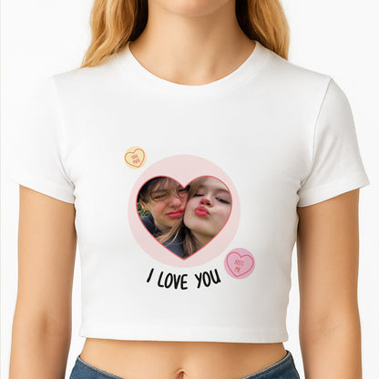 I Love You - Personalised Couples Crop Top