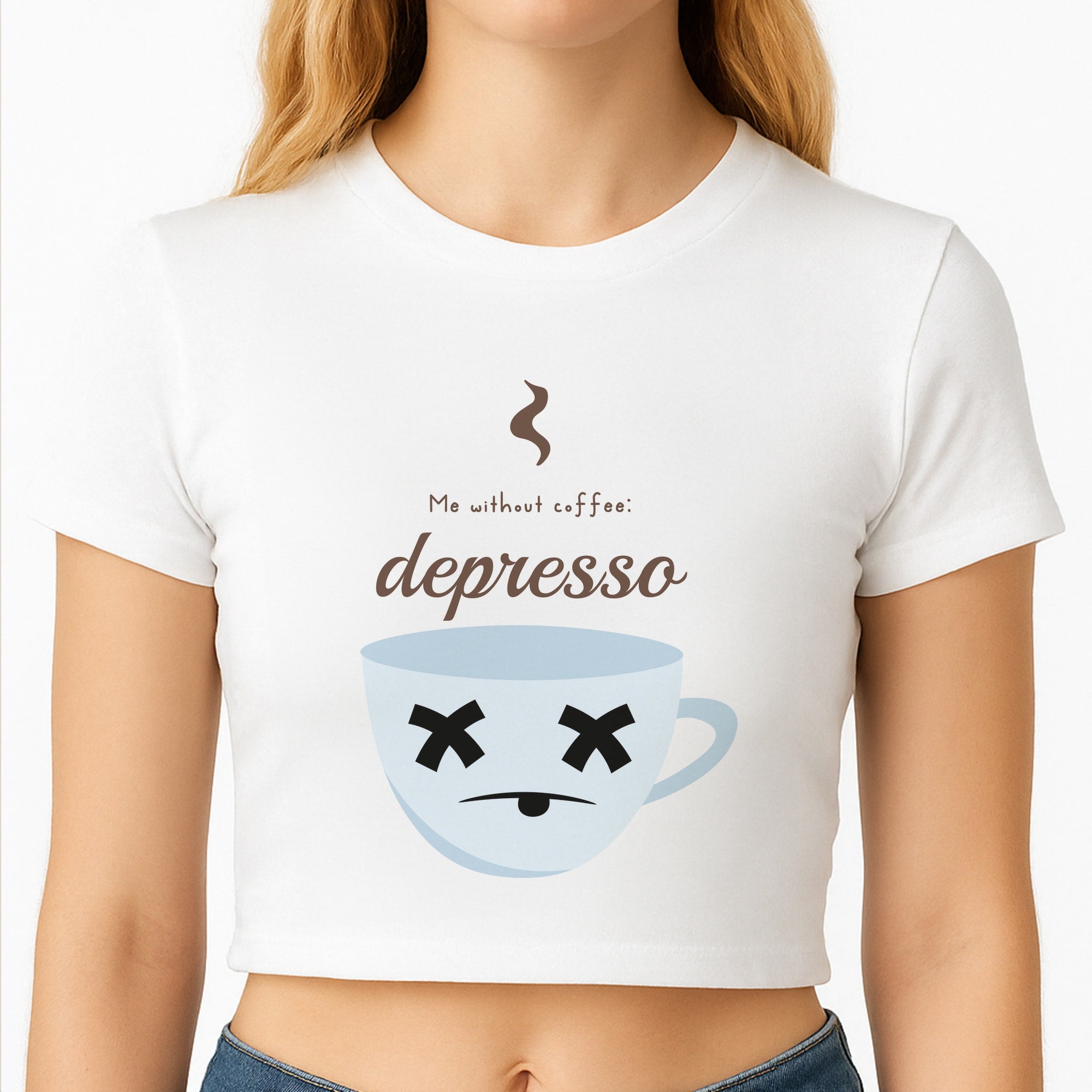 Depresso - Funny Quotes Crop Top