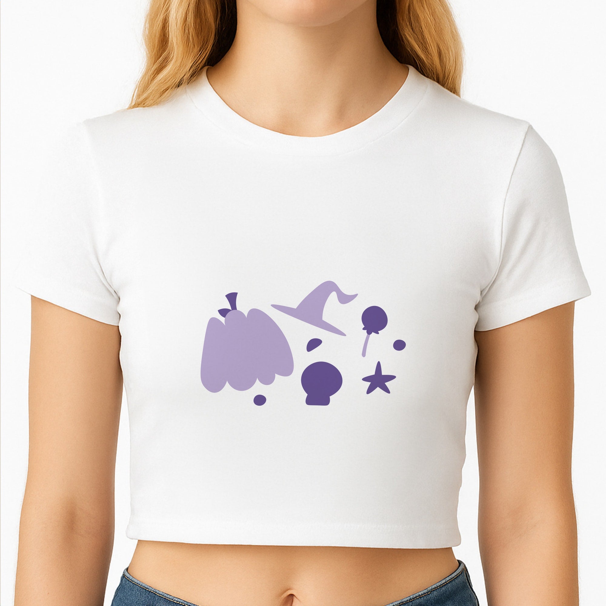 Halloween Pattern 5 Crop Top