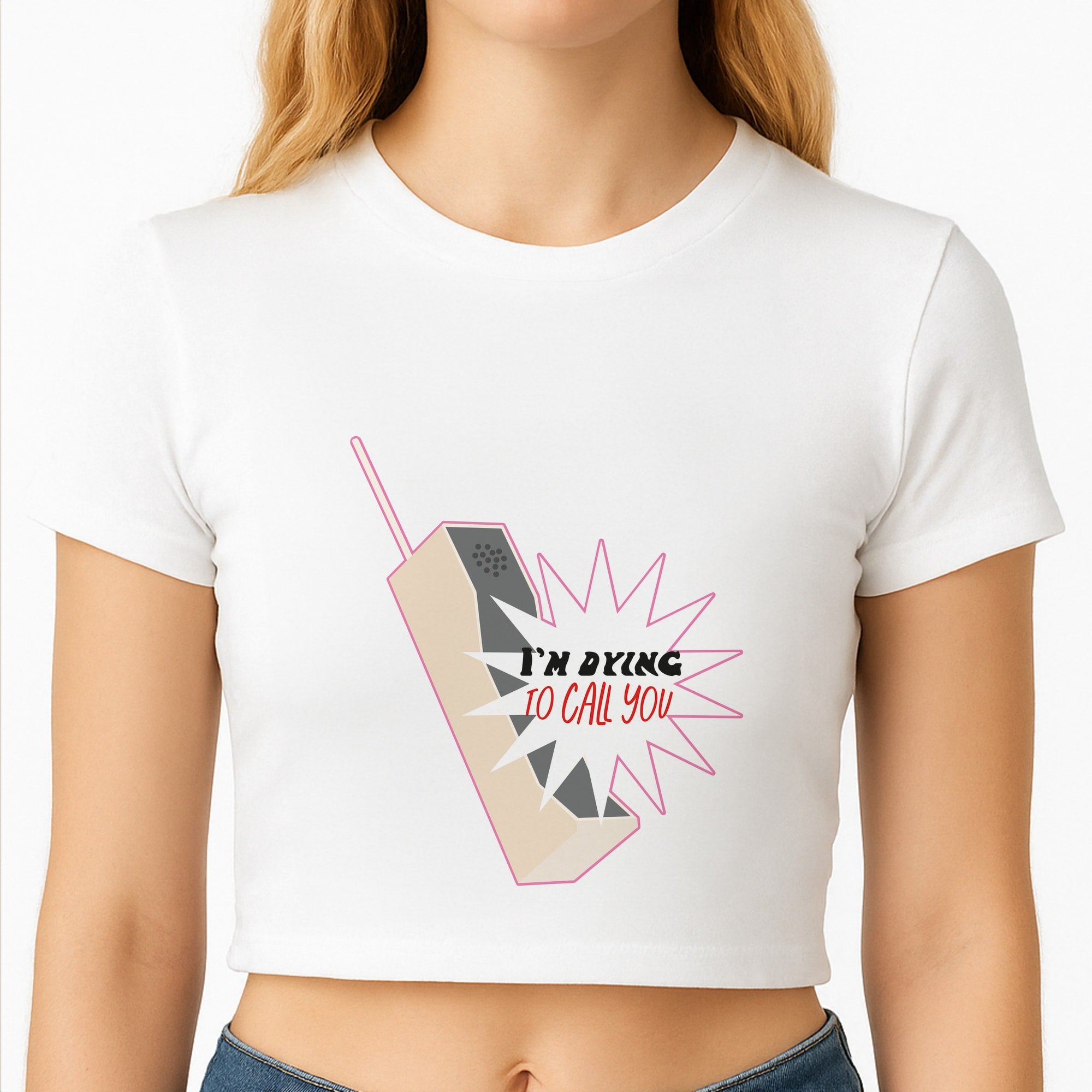 I'm Dying To Call You - Scream Crop Top