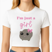 I'm Just A Girl Crop Top 2