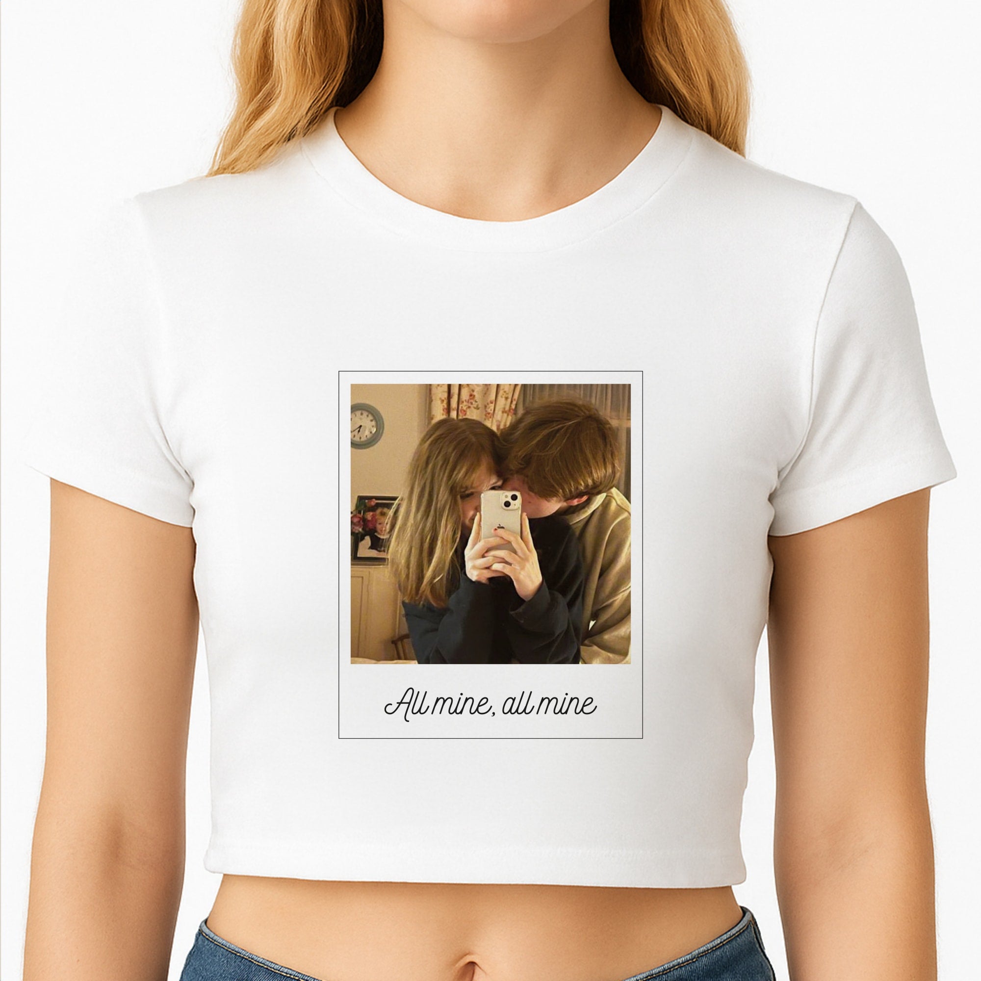 All Mine, All Mine - Personalised Couples Crop Top