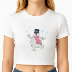 Frosty - Snowman Crop Top