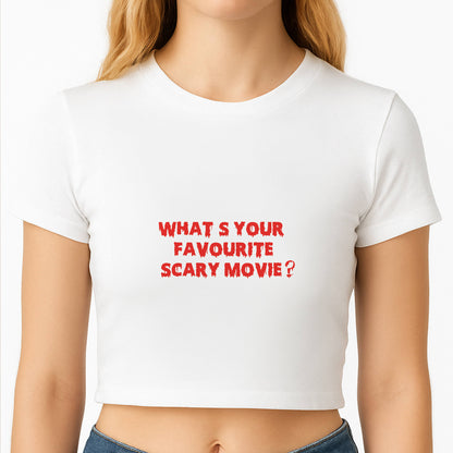 What's Your Favourite Scary Movie - Halloween Crop Top