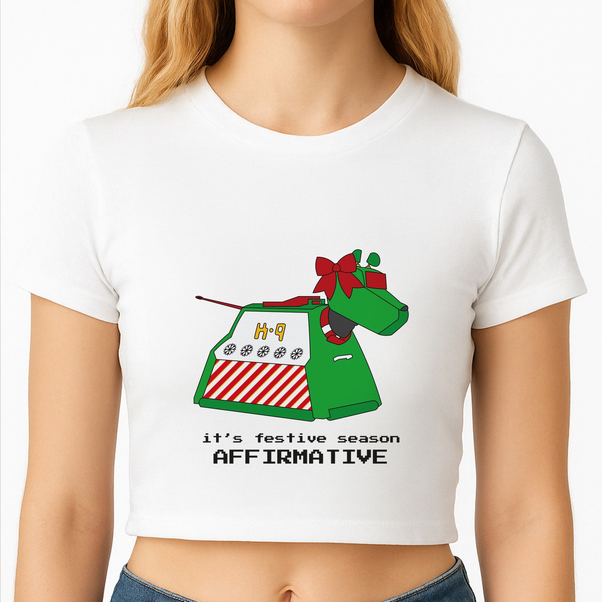 K9 Festive Season - Doctor Who Crop Top