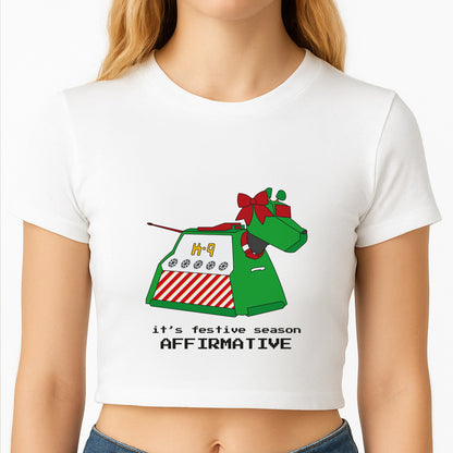 K9 Festive Season - Doctor Who Crop Top