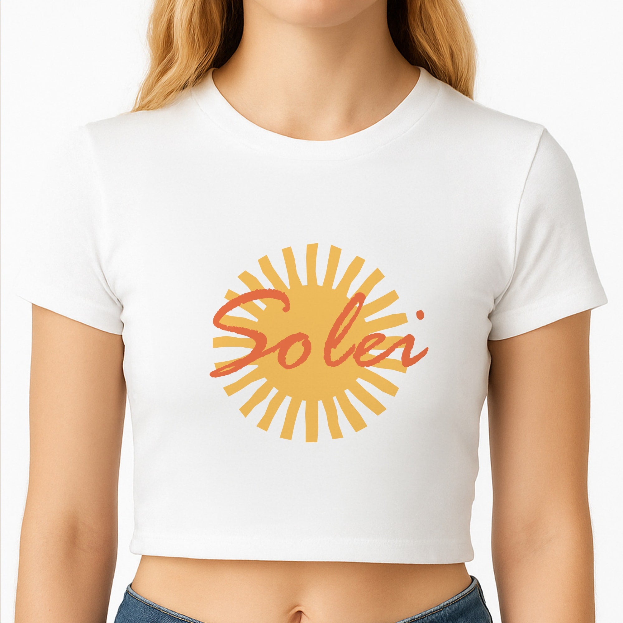 Abstract Sun Solei Crop Top