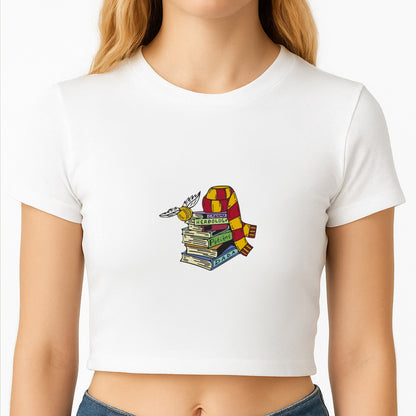 Book Stack Crop Top