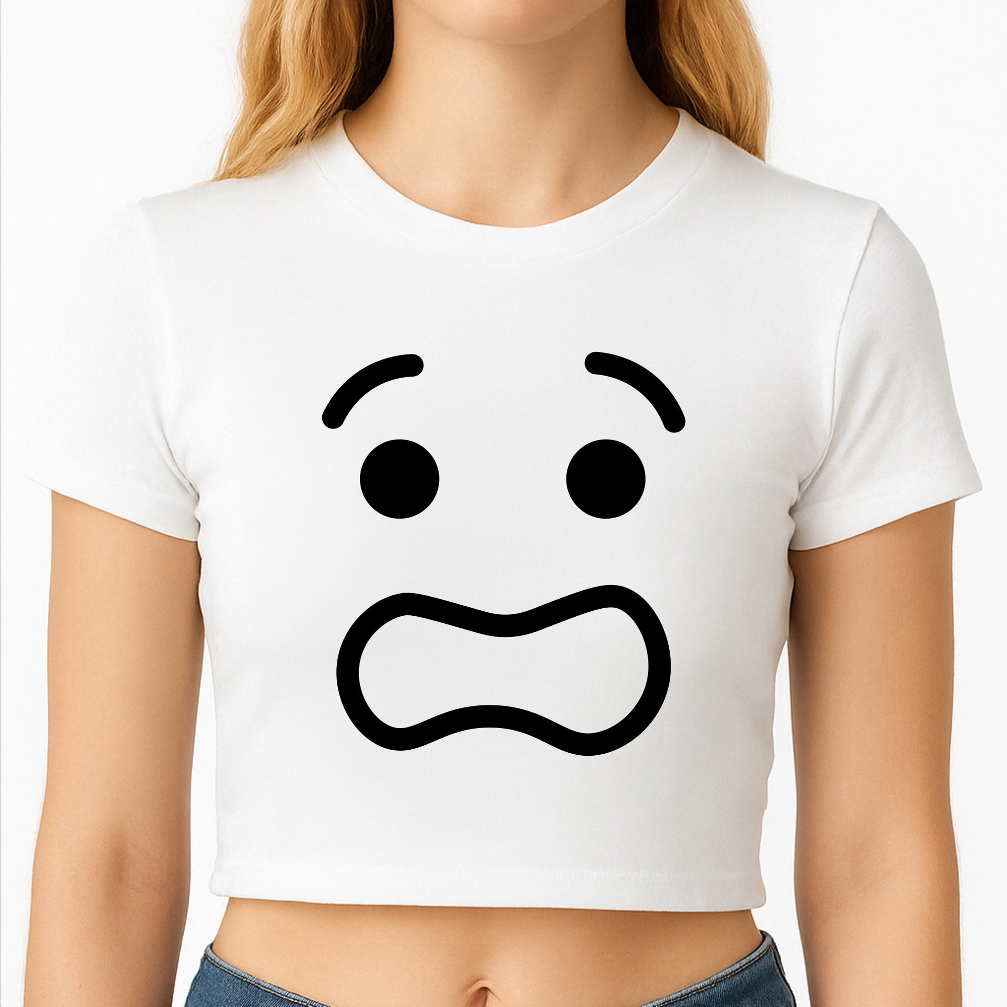 Brick Face Worried Crop Top