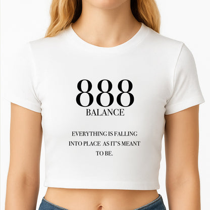888 - Angel Numbers Crop Top