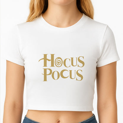Text - Hocus Halloween Crop Top