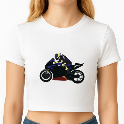 Purple Motorbike - Motorbike Crop Top
