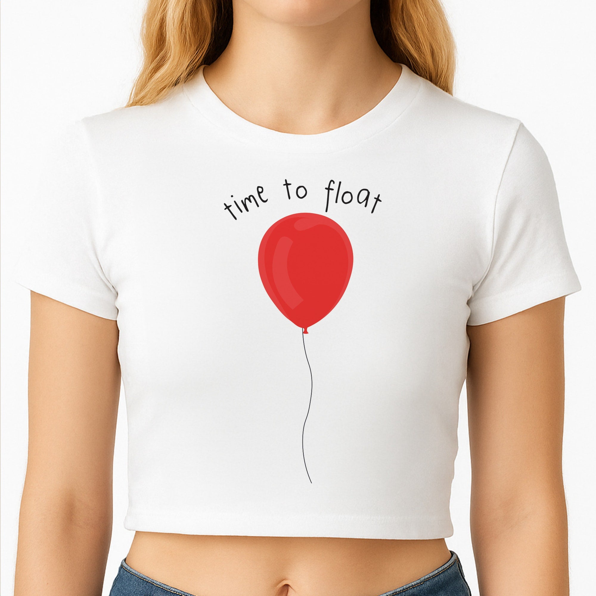 Time To Float - Clown Crop Top