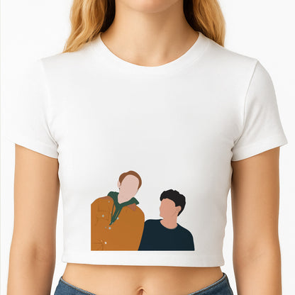 Nick And Charlie - Heart TV Crop Top