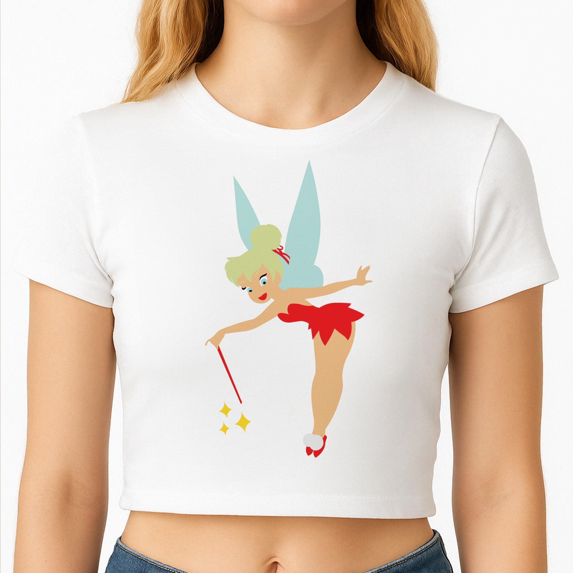 Christmas Tinkerbell Crop Top