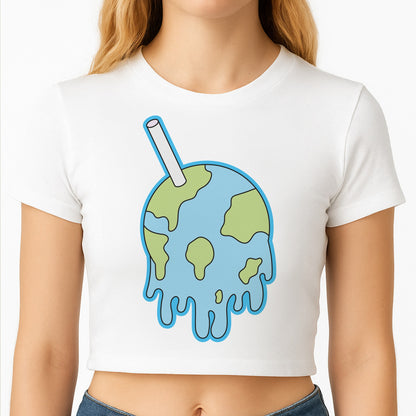 Straw - Juice Crop Top