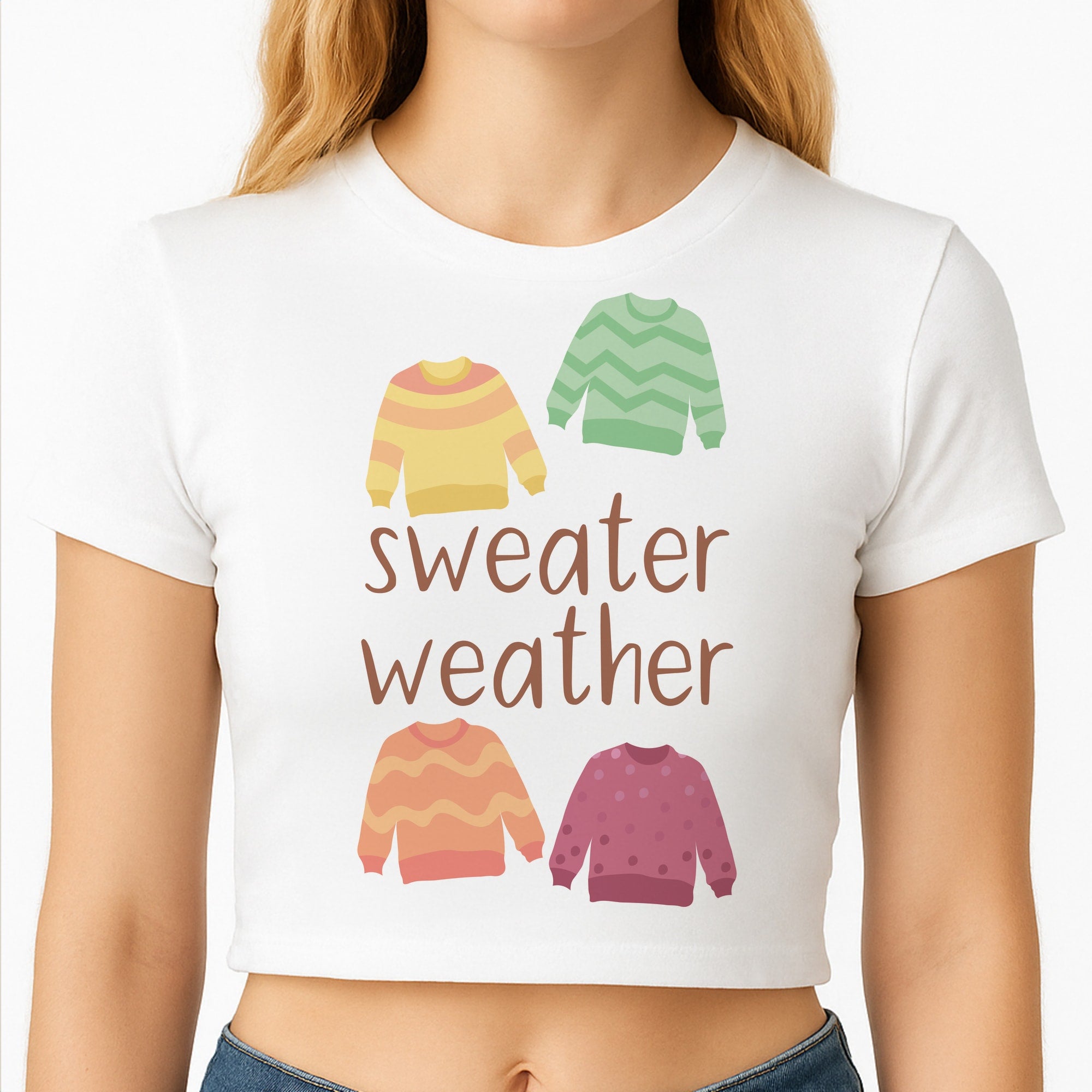 Sweater Weather - Autumn Crop Top