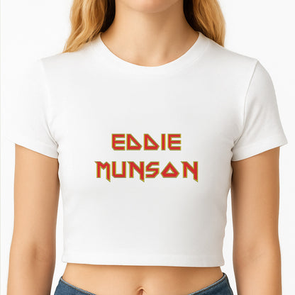 Eddie Munson Text Crop Top