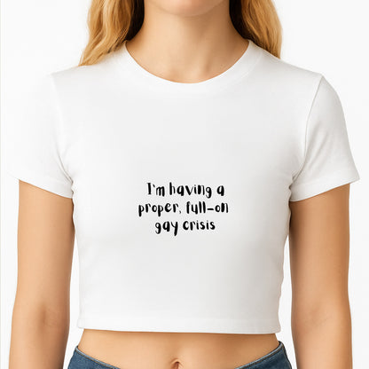 Gay Crisis - Heart TV Crop Top