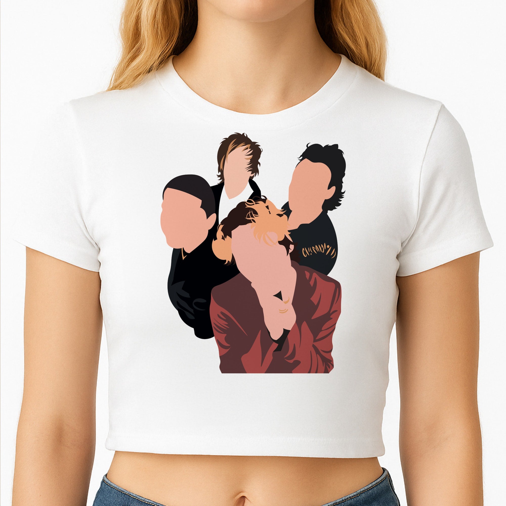 Group Photo Crop Top