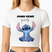 Ohana Means Family Pink Crop Top 2