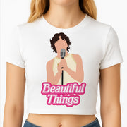 Neon Pink Beautiful Things Crop Top 2