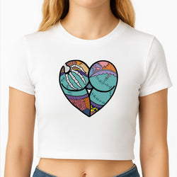 Sally And Jack Heart - TNBC Crop Top