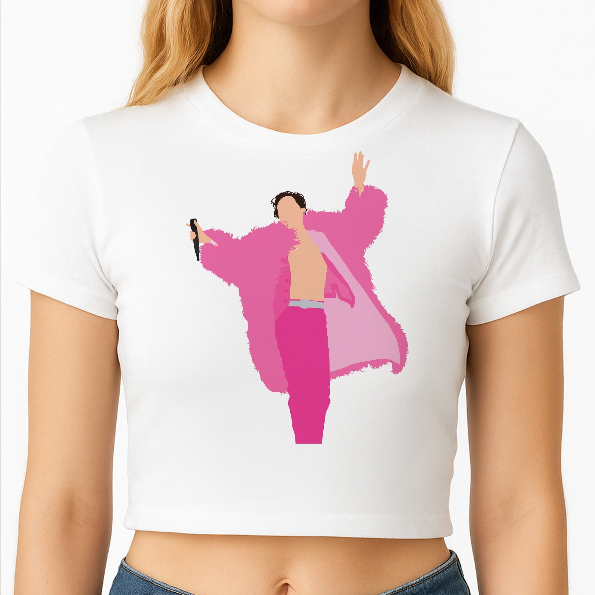 Harry Pink Coat  Crop top