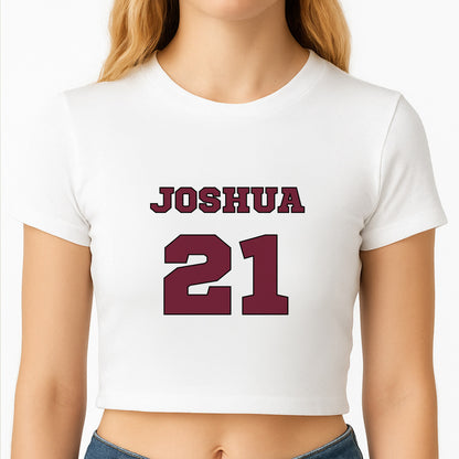 Burgundy - Personalised Football Crop Top