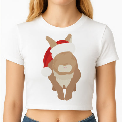 Rabbit Christmas Ears Crop Top