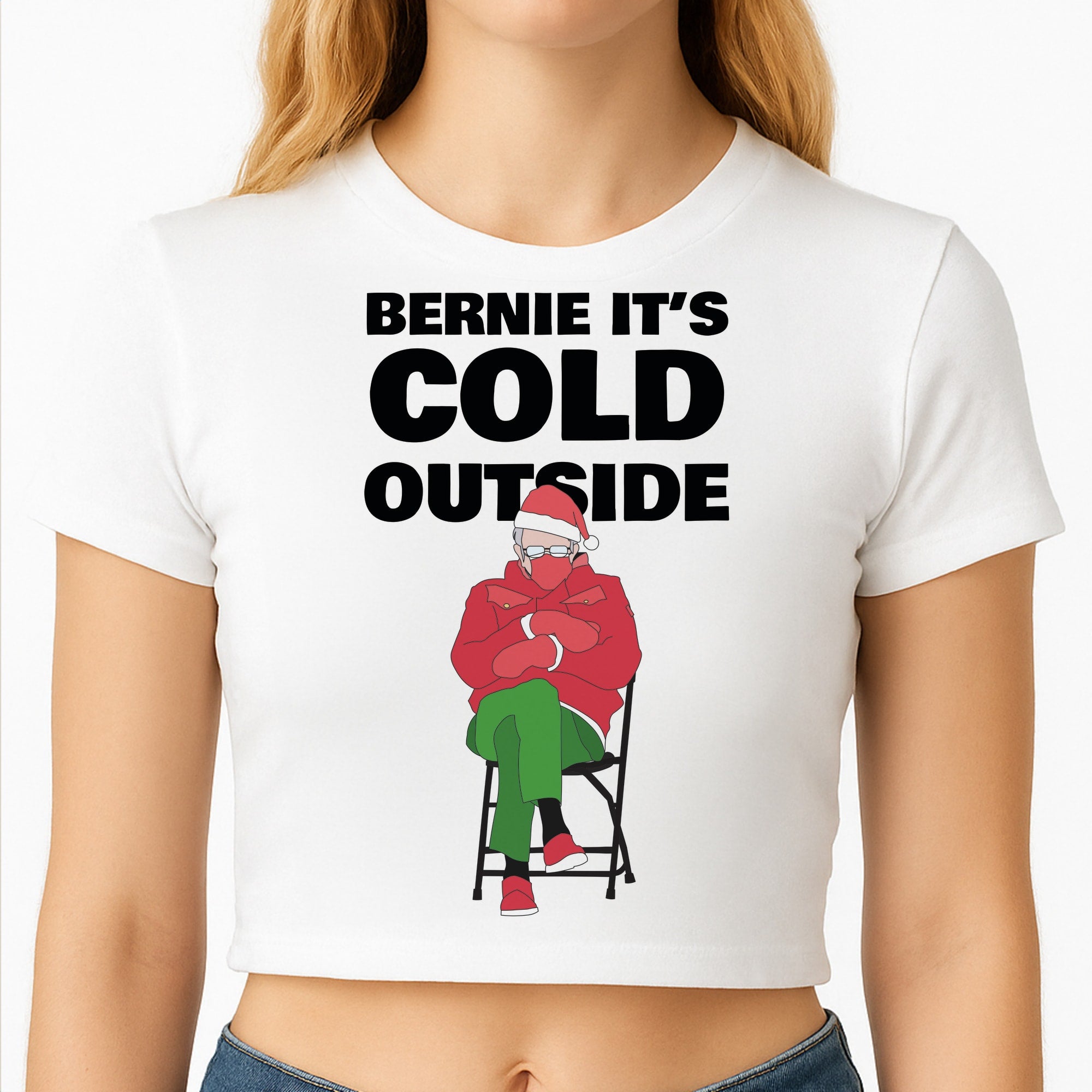 Bernie It's Cold Outside Crop Top