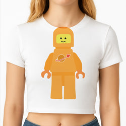 Astronaut - Bricks Crop Top