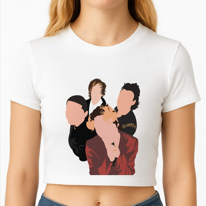 Group Photo Crop Top