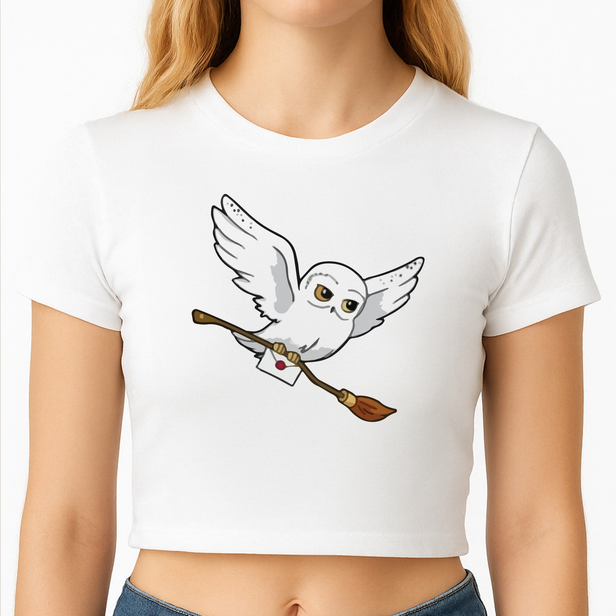 Messenger Owl Hedwig Crop Top