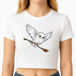 Messenger Owl Hedwig Crop Top