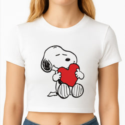 Snoopy - Valentine's Day Crop Top