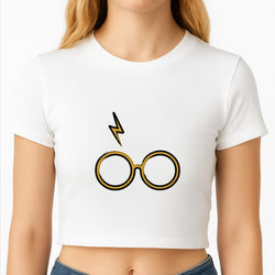 Glasses & Scar Crop Top