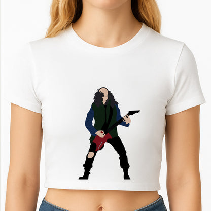Eddie Munson Playing Guitar Crop Top