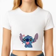 Cute Alien Blue Crop Top 2