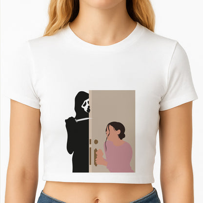 Tara And Ghostface - Scream Crop Top