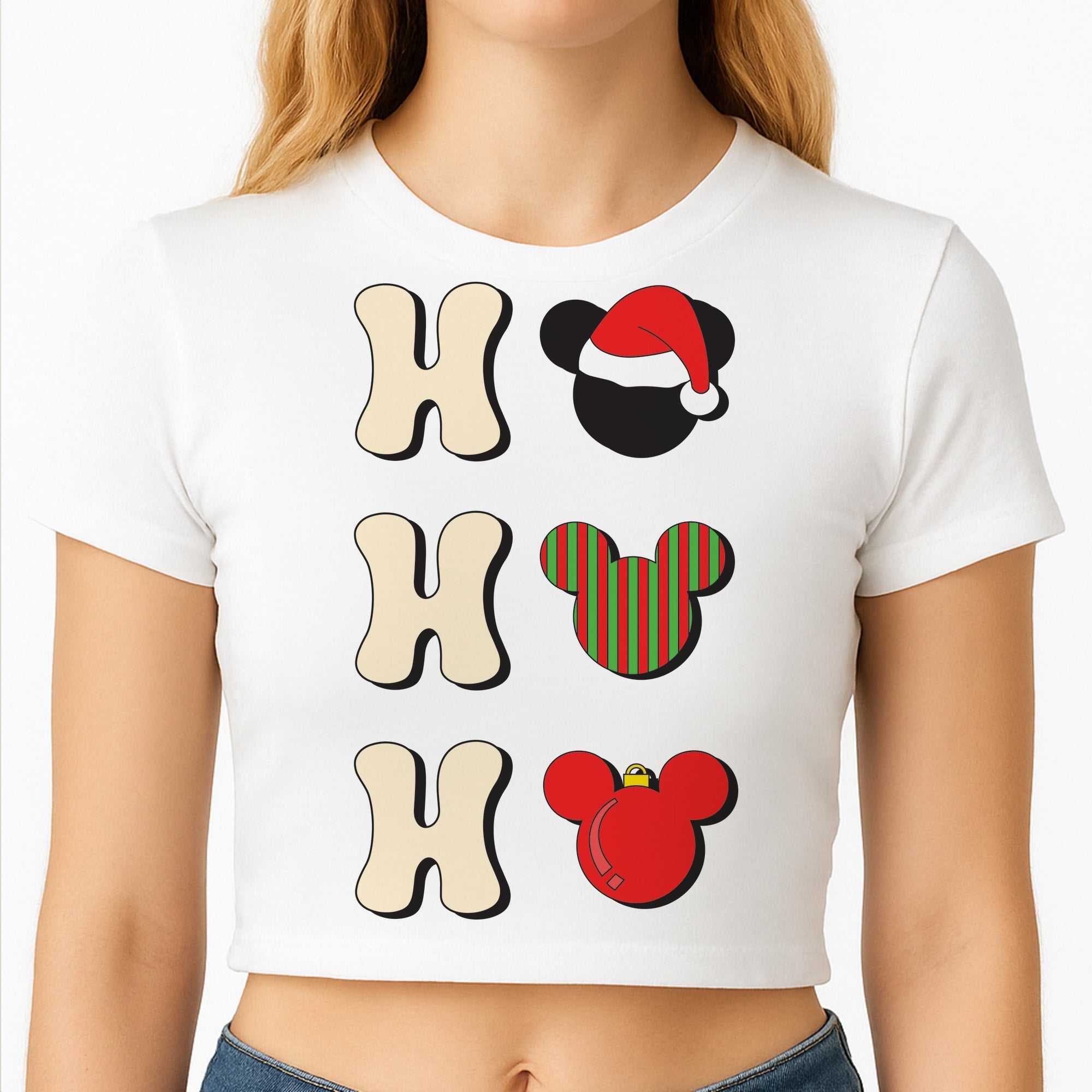 Ho Ho Ho Mickey Crop Top