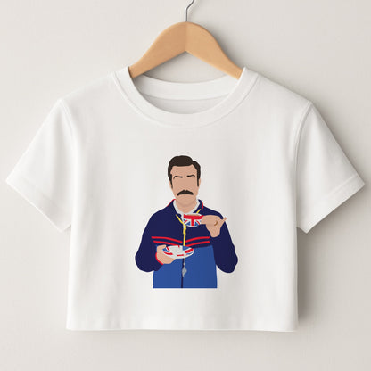 Ted Drinking Tea Crop Top