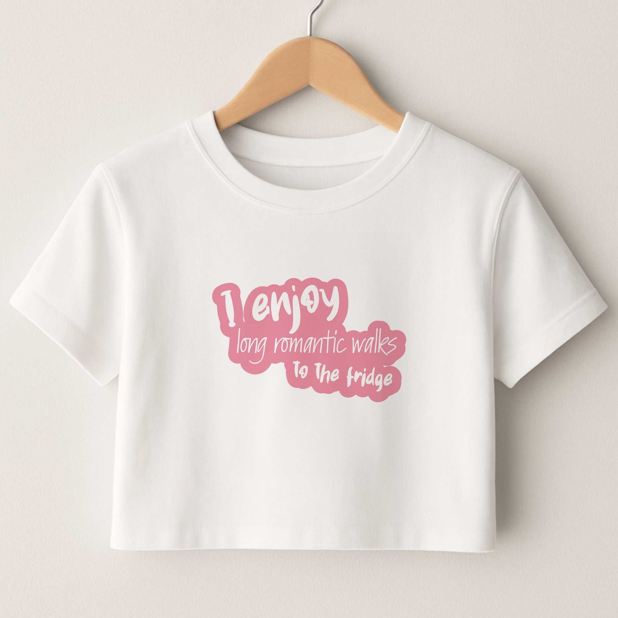 I Enjoy Long Romantic Walks - Funny Quotes Crop Top