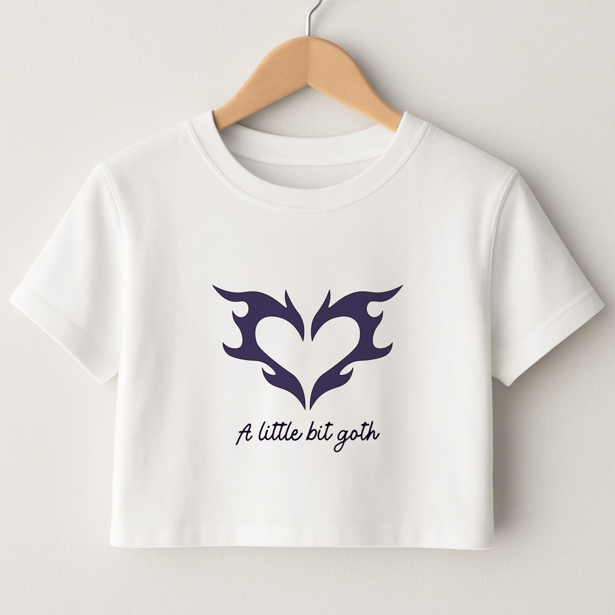 A Little Bit Goth Purple Crop Top