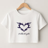 A Little Bit Goth Purple Crop Top