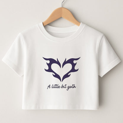 A Little Bit Goth Purple Crop Top