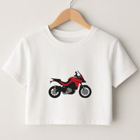 Red Motorbike - Motorbike Crop Top
