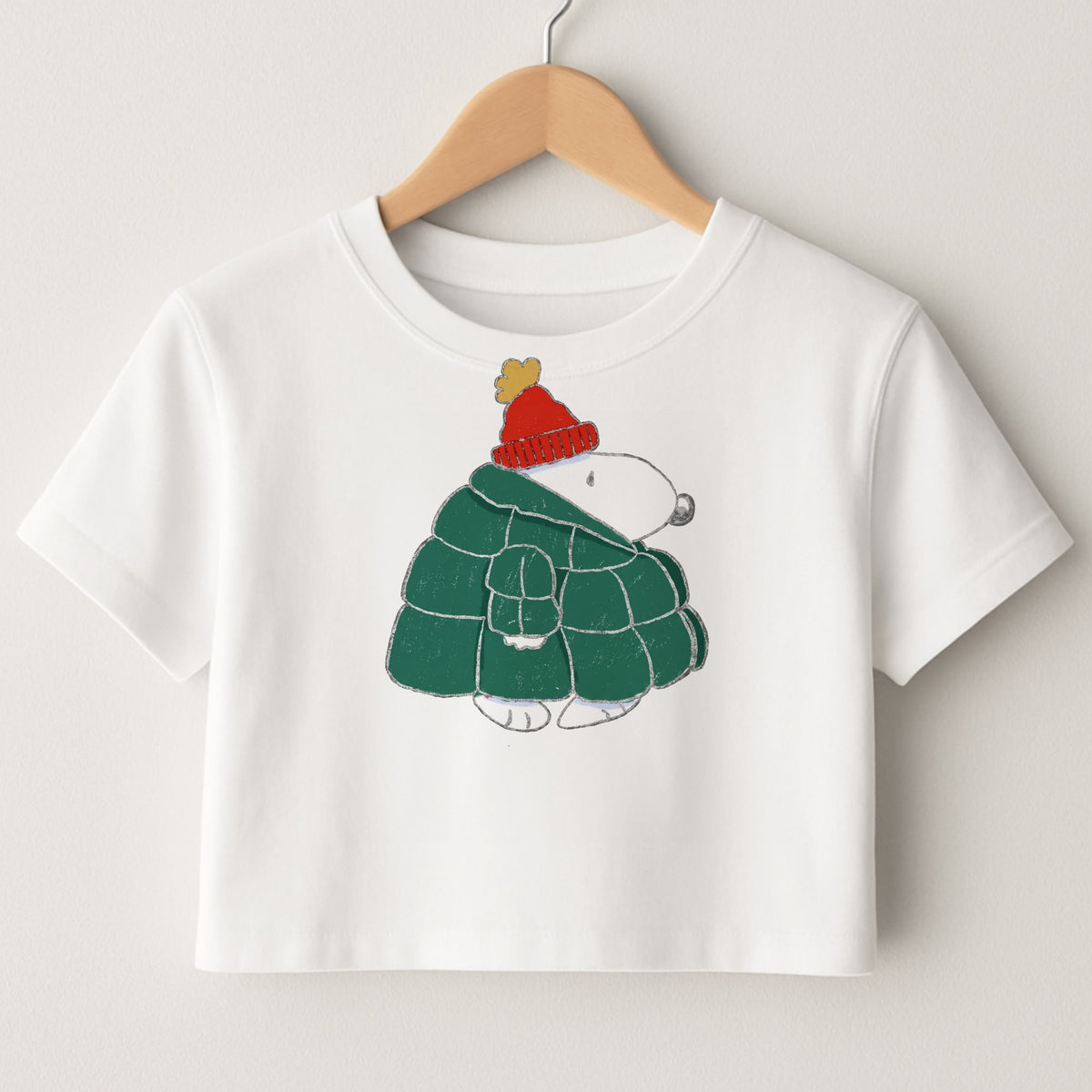 Puffer Coat Crop Top