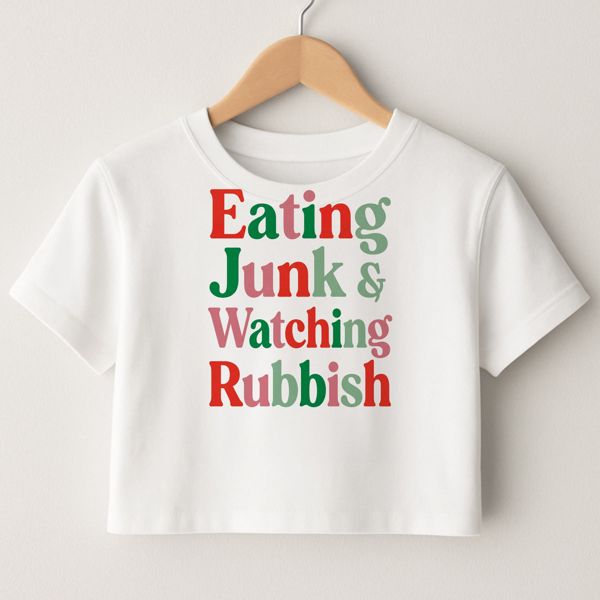 Eating Junk & Watching Rubbish Crop Top