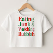 Eating Junk & Watching Rubbish Crop Top 1
